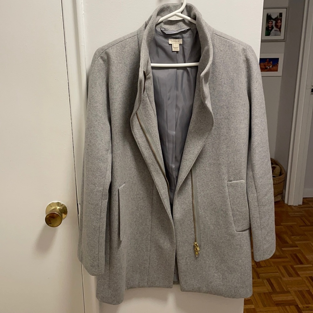 J.Crew Soft Grey Pea Coat “Stadium Coat”